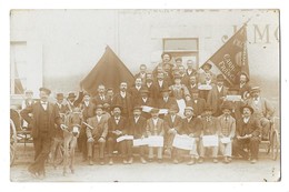 BEFFES (18) Politique Carte Photo Grève ? Groupe Syndical Des Carriers Devant L'Hotel Morin Sur La Place - Other & Unclassified