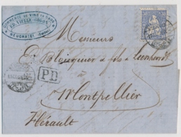 Zumstein 41 / Michel 33 Auf Faltbrief Nach Montpellier - Farbfrische Marke - Used Stamps