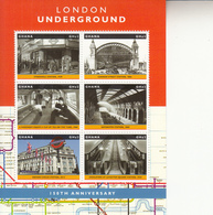 2013 Ghana London Underground Metro Subway Sheet Of 6 MNH - Non Classificati