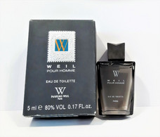 Miniatures De Parfum  WEIL POUR HOMME   De WEIL   EDT  5  Ml + BOITE - Miniatures Hommes (avec Boite)