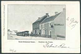 Carte Postale De BOIS-SEIGNEUR-ISAAC (affr à 1 Cent. Obl. Sc NIVELLES 15 Juillet 1905) Avec Vue Du Tram Et De La Station - Eigenbrakel