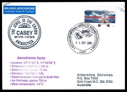 Antarctica • Australia • 2018 • Airmail Postcard To Australia • Cancelled At Casey Base • C-17A Globemaster III Airdrop - Lettres & Documents