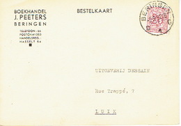 PK Publicitaire BERINGEN 1952 - J. PEETERS - Boekhandel - Beringen