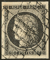No 3, Deux Voisins, Obl Grille, Jolie Pièce. - TB - 1849-1850 Ceres