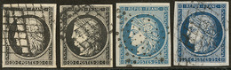 Nos 3a (2), 4, 4a. - TB - 1849-1850 Ceres