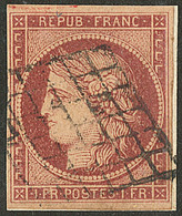 No 6B, Obl Grille Sur Support. - TB - 1849-1850 Cérès