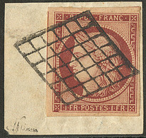 No 6B, Deux Voisins, Obl Grille Sur Support. - TB - 1849-1850 Cérès