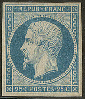 ** No 10, Bleu, Gomme Jaunie Sinon TB. - R - 1852 Luis-Napoléon