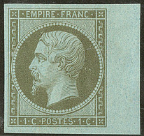 * No 11, Vert Olive, Bdf, Forte Charnière Mais Très Frais Et TB - 1853-1860 Napoléon III.