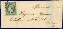 Lettre. No 11, Sur BJ D'Angers Pour Orléans. - TB - 1853-1860 Napoleon III