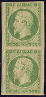 * No 12, Paire Verticale (pd), Deux Voisins, TB D'aspect - 1853-1860 Napoleon III