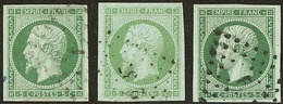 Nos 12, 12a, 12b. - TB - 1853-1860 Napoléon III