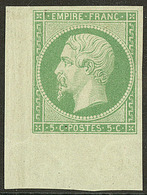 * No 12a, Vert Jaune, Grand Cdf, Superbe. - R - 1853-1860 Napoléon III.