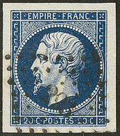 No 14Ab, Bleu-noir, Un Voisin, Obl Pc 293, Ex Choisi. - TB - 1853-1860 Napoleone III