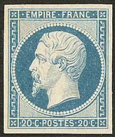 ** No 14Af, Bleu Laiteux, Très Frais. - TB - 1853-1860 Napoléon III