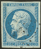 No 14Ba, Bleu Sur Vert. - TB - 1853-1860 Napoleone III