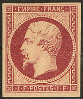 * No 18, Nuance Foncée, Léger Aminci Au Verso Mais Superbe D'aspect. - R - 1853-1860 Napoleon III