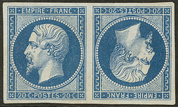 (*) Faux Sperati. Tête-bêche No 14Bd, Paire Avec Signature Sperati Au Verso. - TB - 1853-1860 Napoleon III