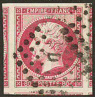 Oblitérations. Losange De Paris. No 17B, Cinq Voisins, Obl Losange Bâton D, Ex Choisi. - TB - 1853-1860 Napoleone III