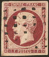Oblitérations. Gros Points. No 18a, Pelurage Au Verso, TB D'aspect. - R - 1853-1860 Napoléon III