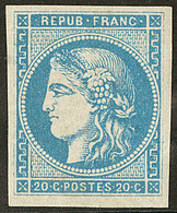 * No 45II, Bleu, Léger Pli Mais TB D'aspect - 1870 Emission De Bordeaux