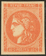 ** No 48, Orange, Très Frais. - TB - 1870 Bordeaux Printing