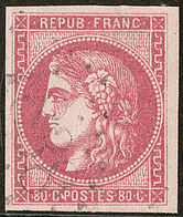 No 49a, Rose Clair Tirant Sur Le Groseille, Très Frais. - TB - 1870 Bordeaux Printing