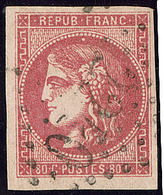 No 49e, Obl Gc, Nuance Foncée, Jolie Pièce. - TB. - R - 1870 Uitgave Van Bordeaux