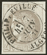 Oblitérations. Algérie. No 41II, Obl Cad Philippeville Algérie 7 Juin 71, Superbe - 1870 Bordeaux Printing