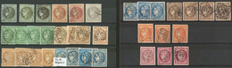 Collection. 1870-1871, Entre Les N°39 Et 49, Nuances Et Obl Diverses. - TB Ou B - 1870 Uitgave Van Bordeaux