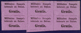 * GUERRE DE 1870. Militaires Français En Suisse, Vignette Gratis. No 1, Bloc De Six, Quasiment **, Très Frais. - TB (cot - 1870 Bordeaux Printing