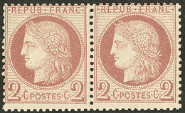 ** No 51, Brun-rouge, Paire. - TB - 1871-1875 Cérès