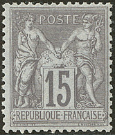 ** No 77, Gris, Très Frais. - TB. - R - 1876-1878 Sage (Type I)