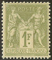 ** No 82, Vert-olive, Très Frais. - TB - 1876-1878 Sage (Type I)