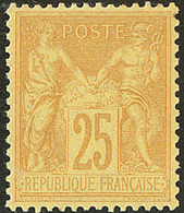 ** No 92a, Jaune Vif Sur Bistre Jaune, Très Frais. - TB - 1876-1878 Sage (Type I)