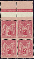 ** No 98, Rose, Bloc De Quatre Bdf, Très Frais. - TB - 1876-1878 Sage (Type I)