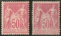 * Nos 98, 104, Très Frais. - TB - 1876-1878 Sage (Type I)