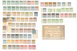 * Collection. 1876-1900, Entre Les N°61/106, Des Doubles Et Multiples, Des Ex (*) Ou **. - TB, B Ou Pd - 1876-1878 Sage (Type I)