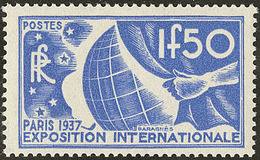** Exposition Paris 1937. No 327A, Bleu Ciel, Superbe. - R (N°et Cote Maury) - Other & Unclassified