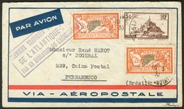 Lettre. Ligne MERMOZ. 10 Mai 1930. 1ère Liaison Commerciale De L'Atlantique Sud Par Hydravion, Pilotes Mermoz, Dabry Et  - Sonstige & Ohne Zuordnung