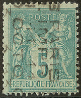 Surcharge 5 Lignes. No 15, 11 OCTO. - TB - 1893-1947