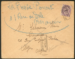 Lettre. No 43, Annulé Griffe "Retour/à L'envoyeur" Sur Enveloppe Pour Alger Et Retourné. - TB - 1893-1947