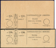 (*) Nos 1 Bdf, 2, Froissures Sur Les Deux Ex Mais Très Jolies Pièces. - TB. - R - Télégraphes Et Téléphones