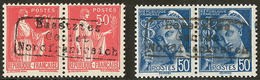 ** Nos 3, 4, Paire. - TB - Oorlogszegels