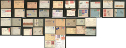 Lettre. GUERRE 1939-1945. Lot De 34 Enveloppes Ou CP, Affts, Obl Et Destinations Divers Dont Censures, Stalags Et Recomm - WW II