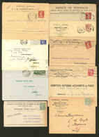 Lettre. PERFORES. Lot 1910-1938, 62 Enveloppe Et Qqs Devants, Perforations, Affts Et Obl Divers. - TB Ou B - Other & Unclassified