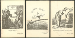 Lettre. Cartes Postales. Trois CP Neuves, Illustrations De Daumier, Censurées. - TB - Non Classés