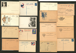 Lettre. Cartes Postales. Franchise Militaire. Lot 1914-1945, 23 CP Neuves Dont Illustrations Diverses. - TB - Non Classés