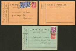 Lettre. Cartes Postales. 1942, 3 CP Camp D'internement De Choisel/Châteaubriant, Afft 1,20f, De Janv 42. - TB - Non Classés