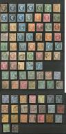 1849-1900 (Poste), Valeurs Moyennes, Nuances Et Obl Diverses. - TB Ou B - Collections